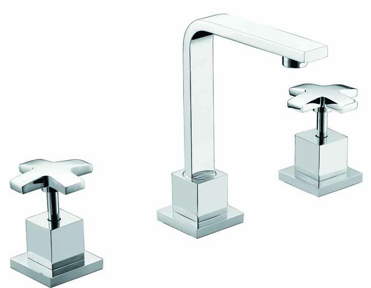 3pc Basin Tap Faucet Set - Bathroom Laundry Sink