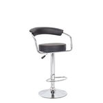 2x Black PU Leather Half-Moon Kitchen Bar Stools