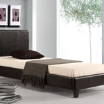 Single PU Leather Bed Frame Black