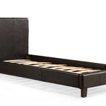 Single PU Leather Bed Frame Black