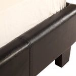 Single PU Leather Bed Frame Black