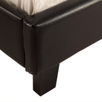 Single PU Leather Bed Frame Black