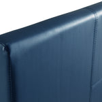 Single PU Leather Bed Frame Blue
