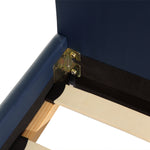 Single PU Leather Bed Frame Blue