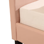Single PU Leather Bed Frame Pink