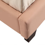 Single PU Leather Bed Frame Pink