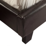 Double PU Leather Bed Frame Brown