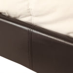 Double PU Leather Bed Frame Brown