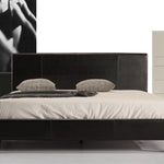 Double PU Leather Bed Frame Black