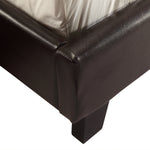 Queen PU Leather Bed Frame Brown