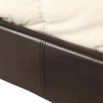 Queen PU Leather Bed Frame Brown