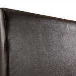 Queen PU Leather Bed Frame Brown