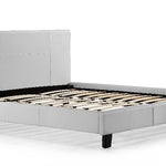 King PU Leather Bed Frame White