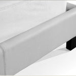 King PU Leather Bed Frame White