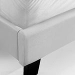 King PU Leather Bed Frame White