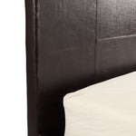 King PU Leather Bed Frame Brown