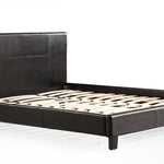 King PU Leather Bed Frame Black