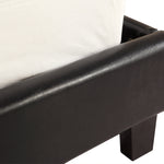 King PU Leather Bed Frame Black