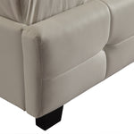 Double PU Leather Deluxe Bed Frame White