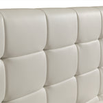 Double PU Leather Deluxe Bed Frame White