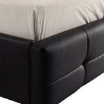 Double PU Leather Deluxe Bed Frame Black