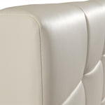 Queen PU Leather Deluxe Bed Frame White