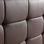 Queen PU Leather Deluxe Bed Frame Brown