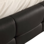 Queen PU Leather Deluxe Bed Frame Black