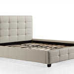 King PU Leather Deluxe Bed Frame White