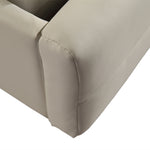 King PU Leather Deluxe Bed Frame White