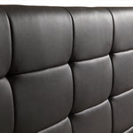 King PU Leather Deluxe Bed Frame Black