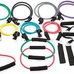 19PC Resistance Excercise Fitness Bands Tubes Kit Yoga Set