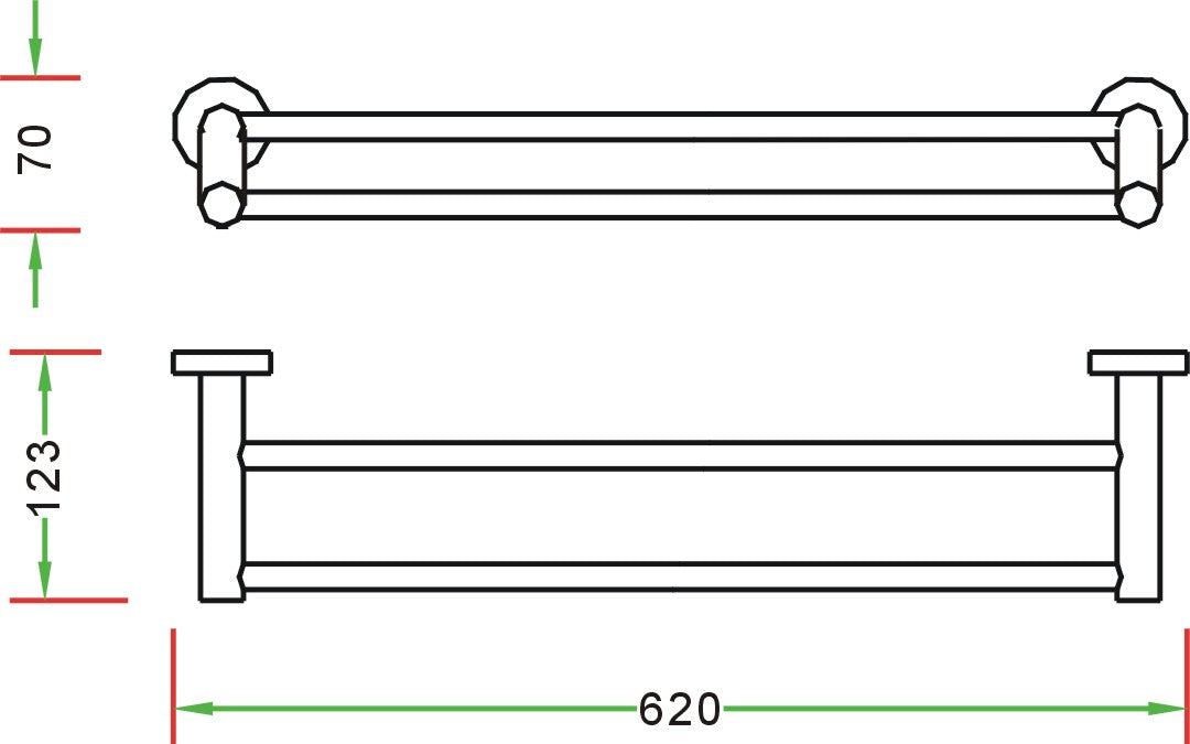 Chrome Towel Rail