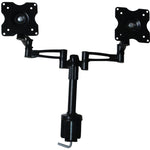 Two-Screen 10-25" Desk Monitor TV Plasma LED LCD Work Mount