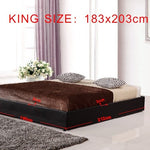 PU Leather King Bed Ensemble Frame