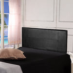 PU Leather Queen Bed Headboard Bedhead - Black