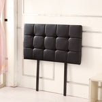 PU Leather Single Bed Deluxe Headboard Bedhead - Black