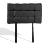PU Leather Single Bed Deluxe Headboard Bedhead - Black