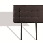 PU Leather Single Bed Deluxe Headboard Bedhead - Brown