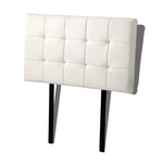 PU Leather Single Bed Deluxe Headboard Bedhead - White