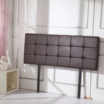 PU Leather Double Bed Deluxe Headboard Bedhead - Brown
