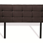 PU Leather Double Bed Deluxe Headboard Bedhead - Brown