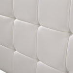 PU Leather Double Bed Deluxe Headboard Bedhead - White