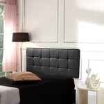 PU Leather Queen Bed Deluxe Headboard Bedhead - Black