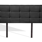 PU Leather Queen Bed Deluxe Headboard Bedhead - Black