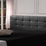 PU Leather King Bed Deluxe Headboard Bedhead - Black