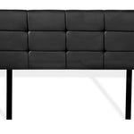 PU Leather King Bed Deluxe Headboard Bedhead - Black