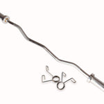 Chrome Olympic Curl Bar Barbell Heavy Duty EZ with Spring Collars