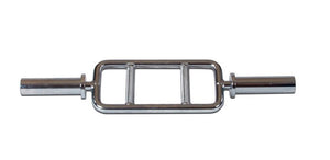 Chrome Olympic Tricep Bar Barbell Heavy Duty with Spring Collars