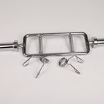 Chrome Olympic Tricep Bar Barbell Heavy Duty with Spring Collars